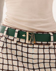 Country Club Belt - White/Green
