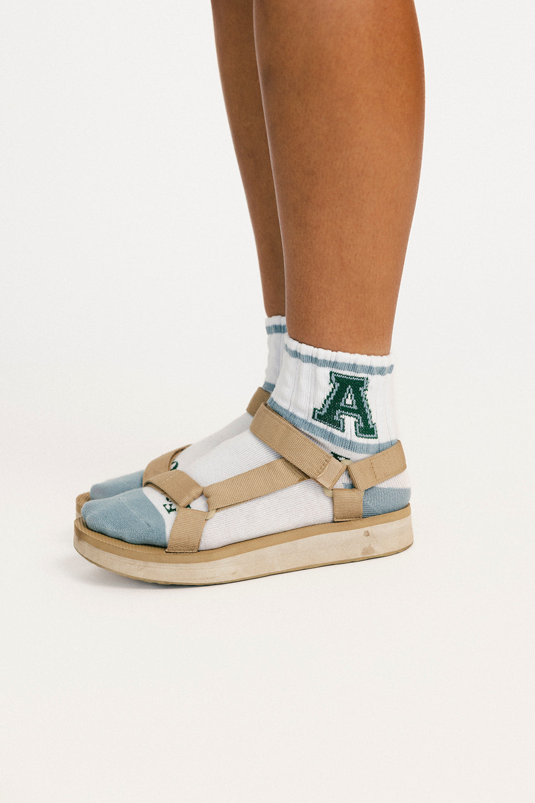 Varsity Quarter Sock - Smoke Blue