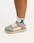 Varsity Quarter Sock - Smoke Blue