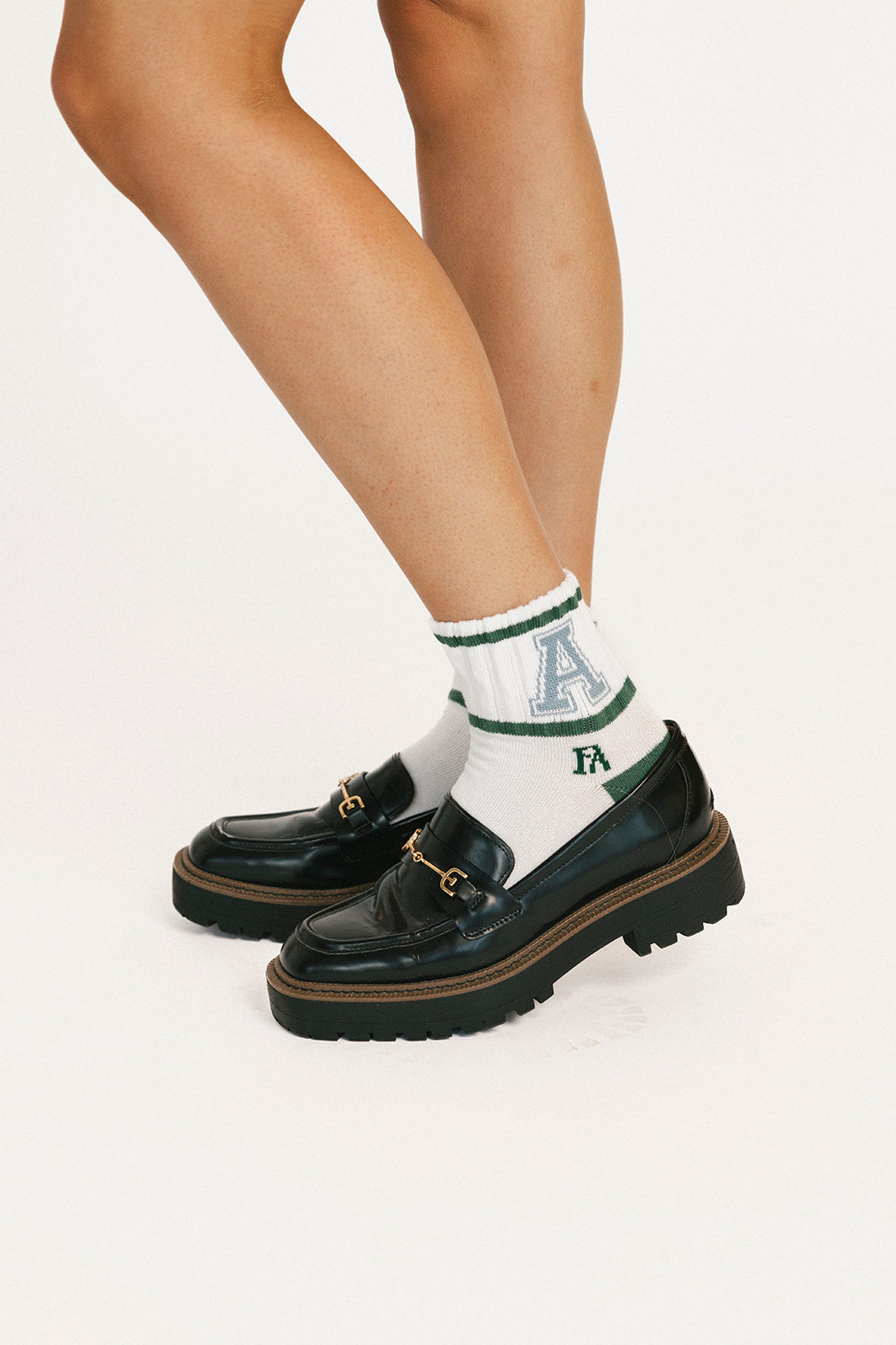 Varsity Quarter Sock - Green