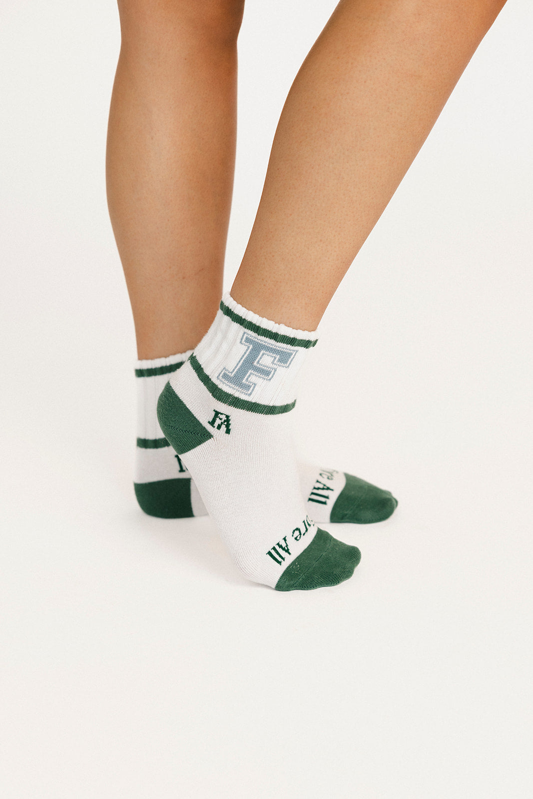 Varsity Quarter Sock - Green