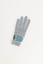 Textured Fore All Golf Glove with a retro pattern with a blue patch on a white background