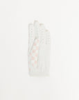 White glove with pink accents on a white background