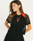 Meadow Mesh Polo - Coal Black