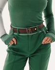 Country Club Belt - Bourbon/Pink