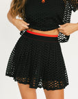 Meadow Mesh Skirt - Coal Black