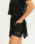 Meadow Mesh Skirt - Coal Black
