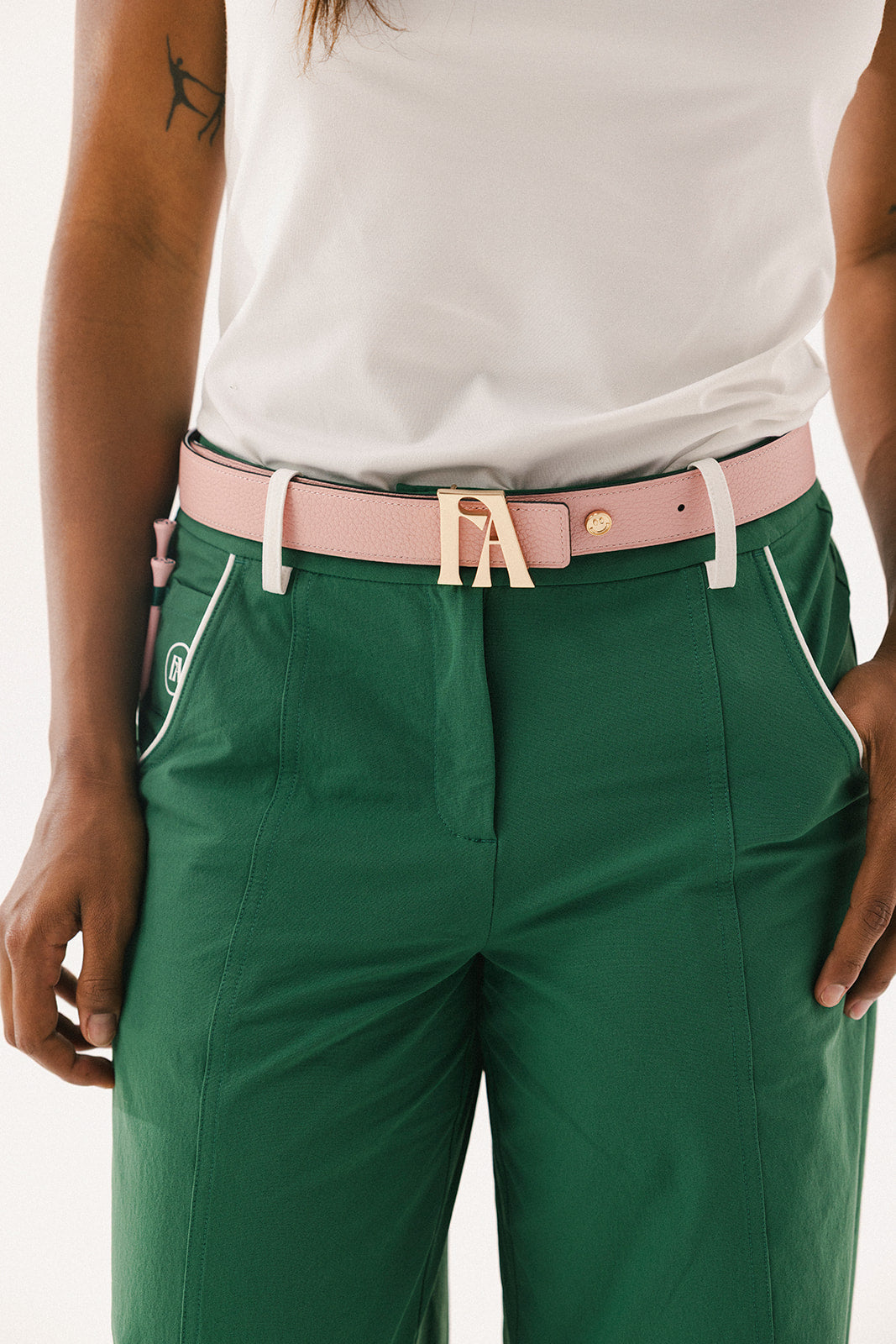 Country Club Belt - Bourbon/Pink
