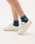 Happy Golfer Quarter Sock - Green Dog