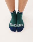 Happy Golfer Quarter Sock - Green Dog