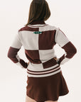 Dorothy Sweater - Bourbon Checkered