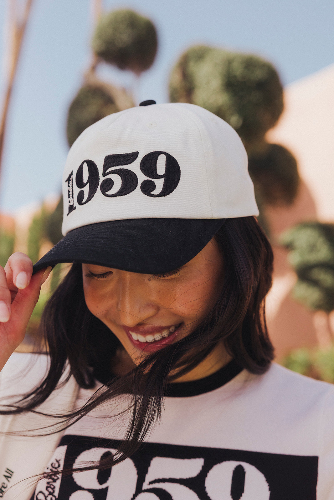 1959 Hat - 1959 White/Black