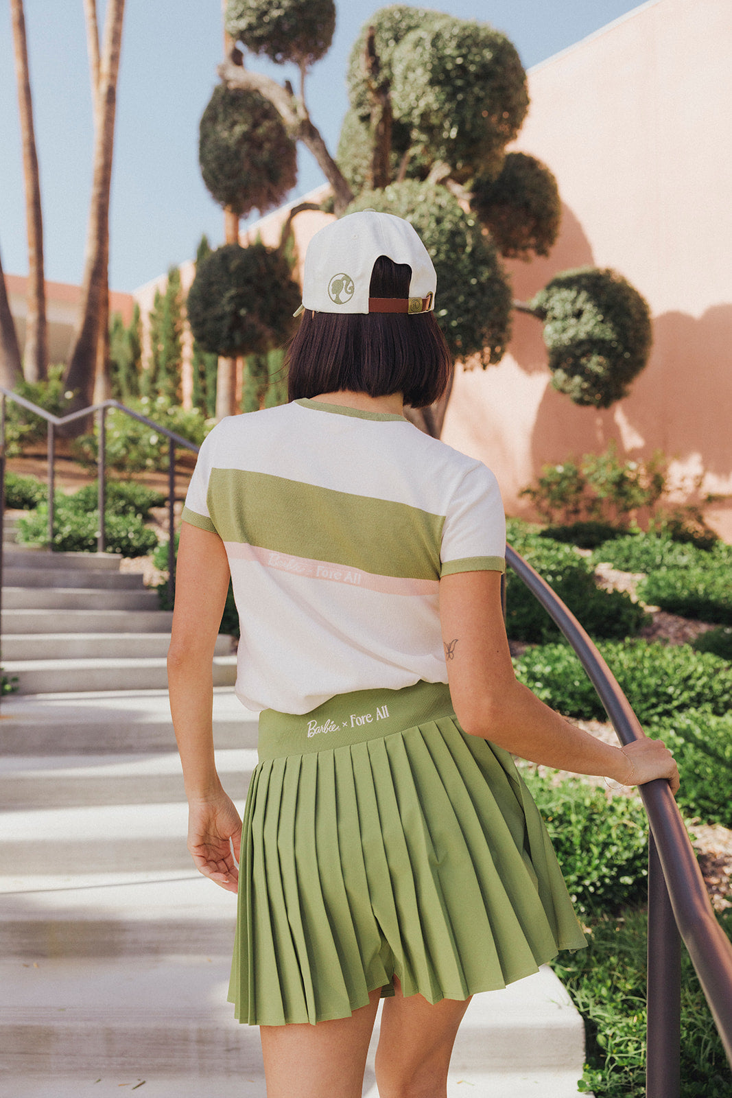 Palm Pleat Skirt - Putting Green