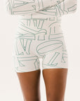 Biddy Shorties - Green Scattered