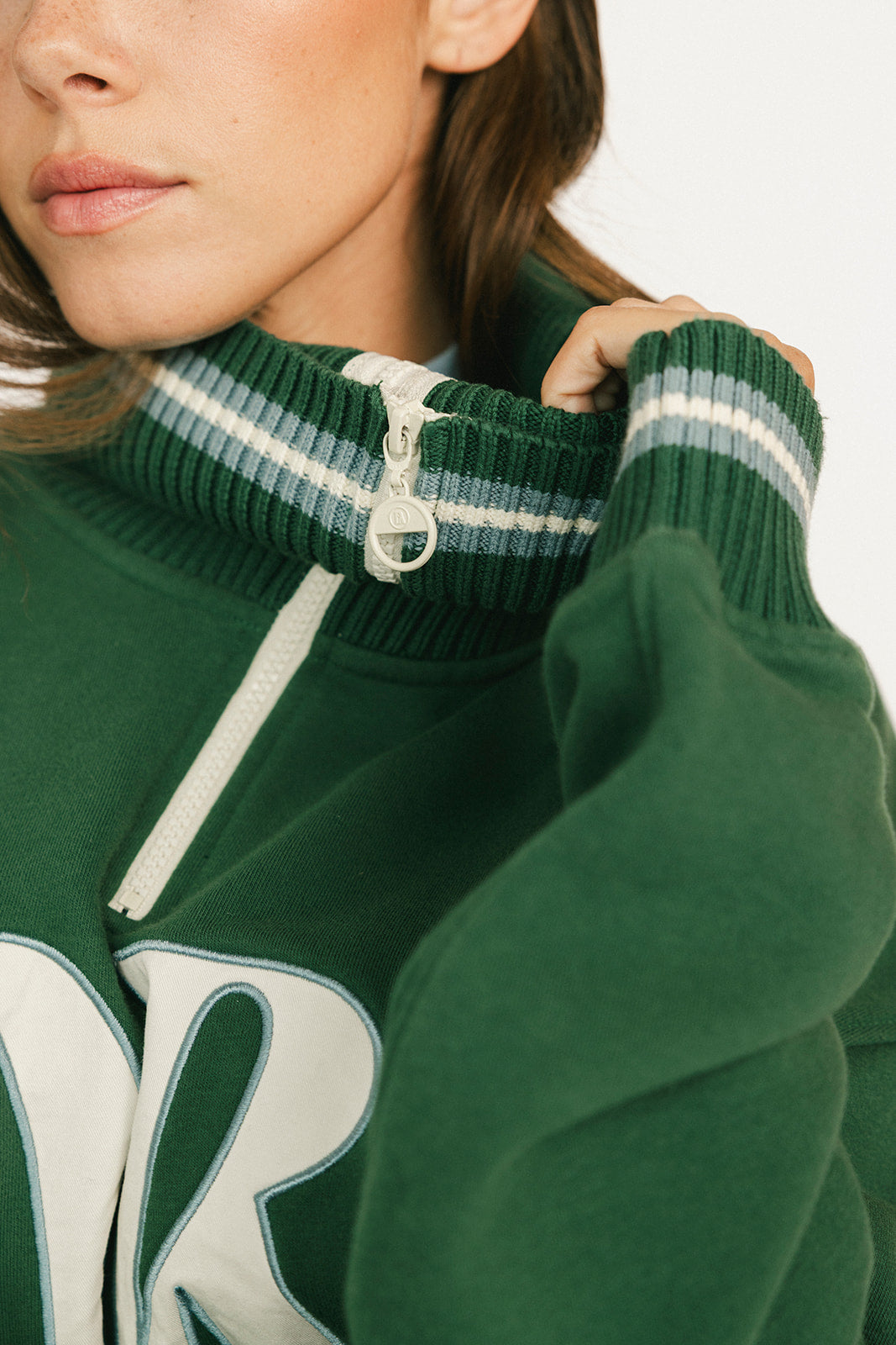 Harvard Half Zip - Green – foreall.com