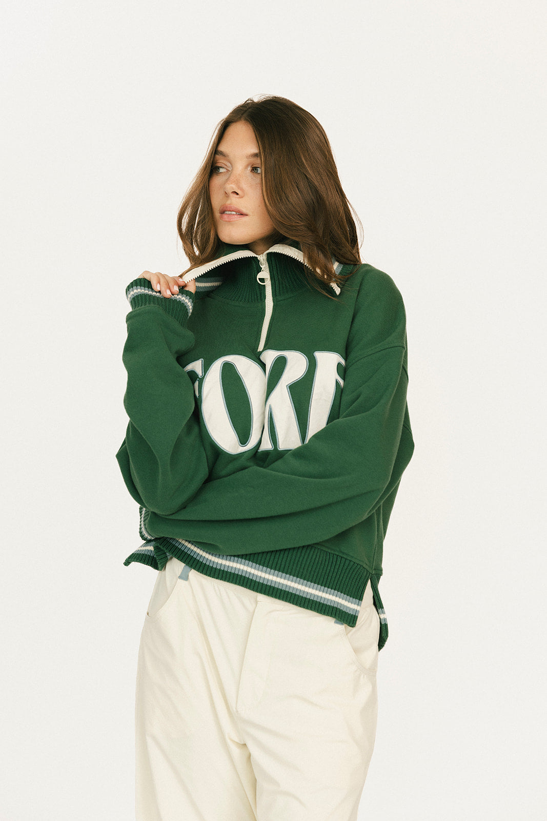Harvard Half Zip - Green