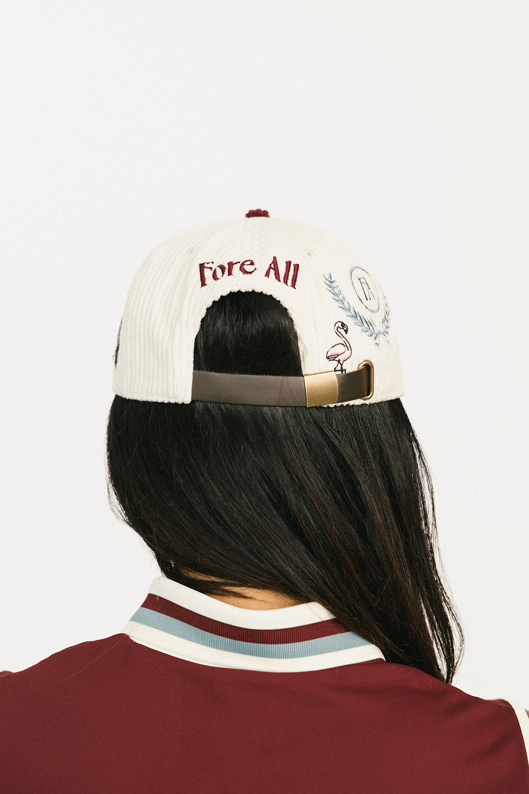 University Hat - Angora/Merlot