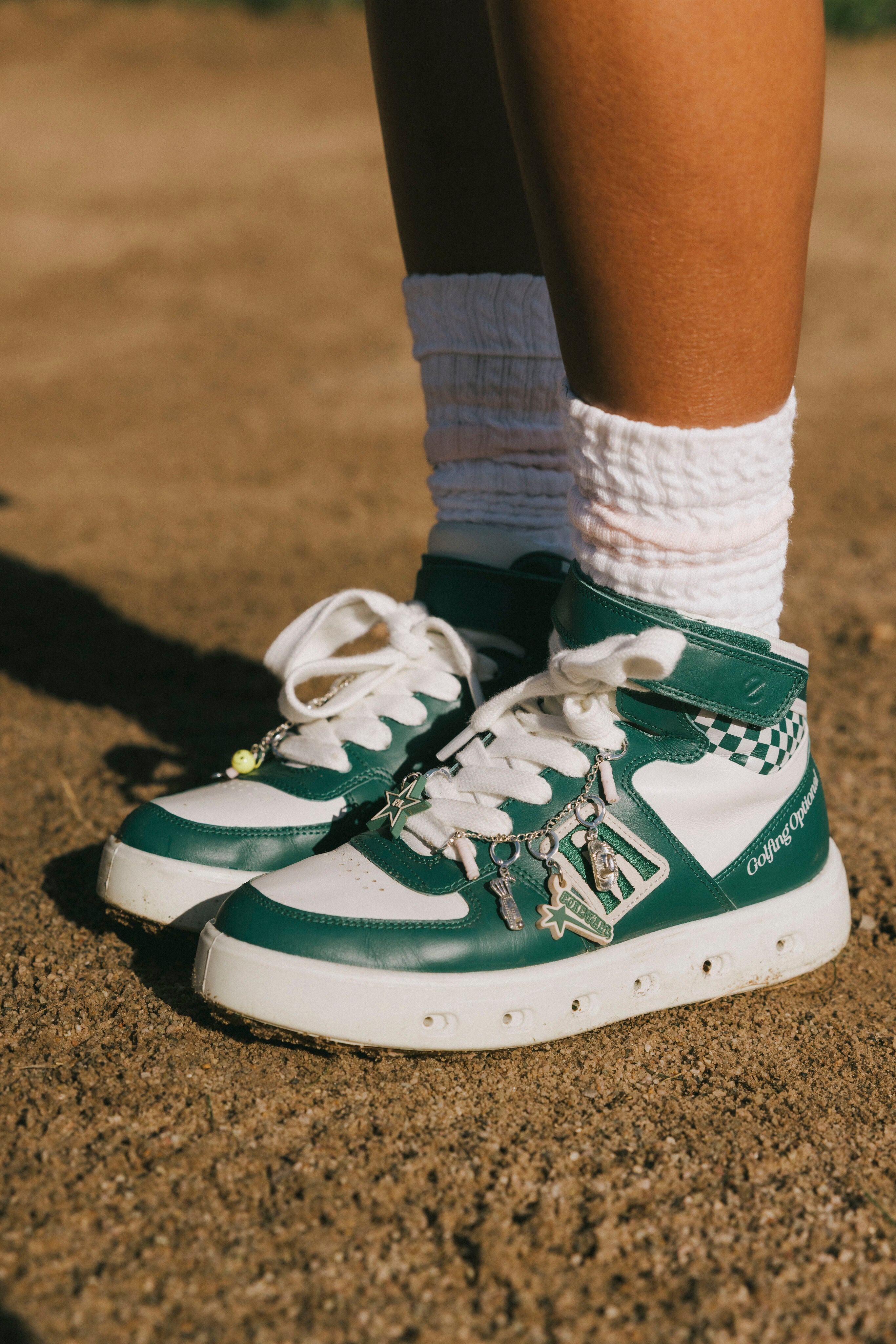 Ecco X Fore All W Golf Street 720 - White/Green Checkered