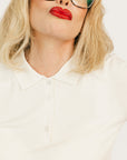 Peony Polo - Cloud White