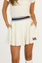 Angora Brooklyn skirt with a colorful waistband and 'Fore All' brand logo on a white background