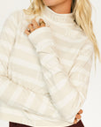 Lottie Mock Neck - Angora/White Fore