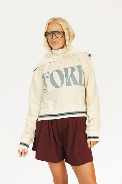 Harvard Half Zip - Angora – foreall.com