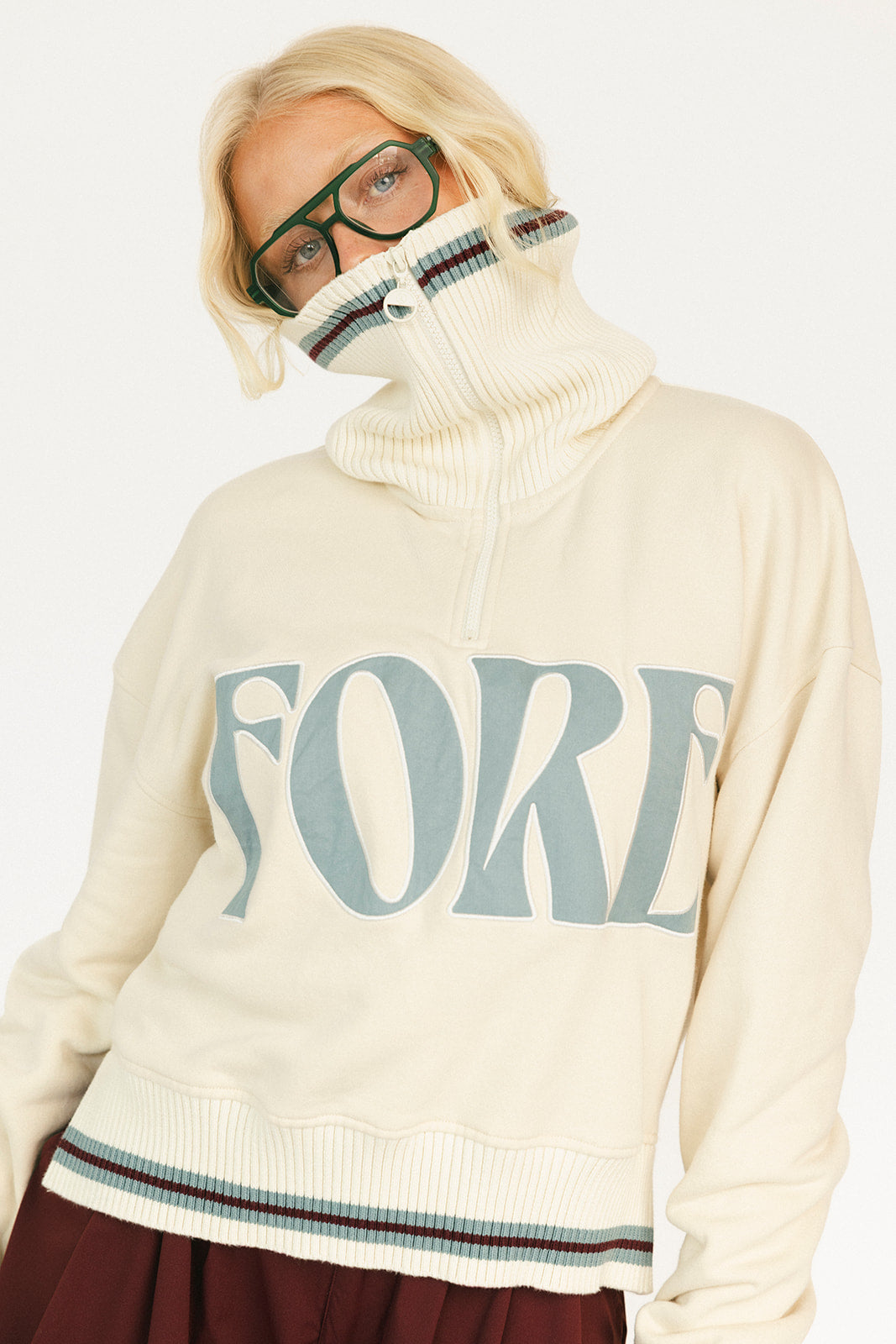 Harvard Half Zip - Angora – foreall.com