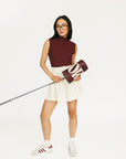 Manhattan Mock Neck - Merlot
