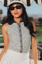 WHITE/BLACK CHEVRON