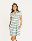 Poppy Dress - Smoke Blue/Angora Fore