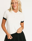 Peony Polo - Cloud White