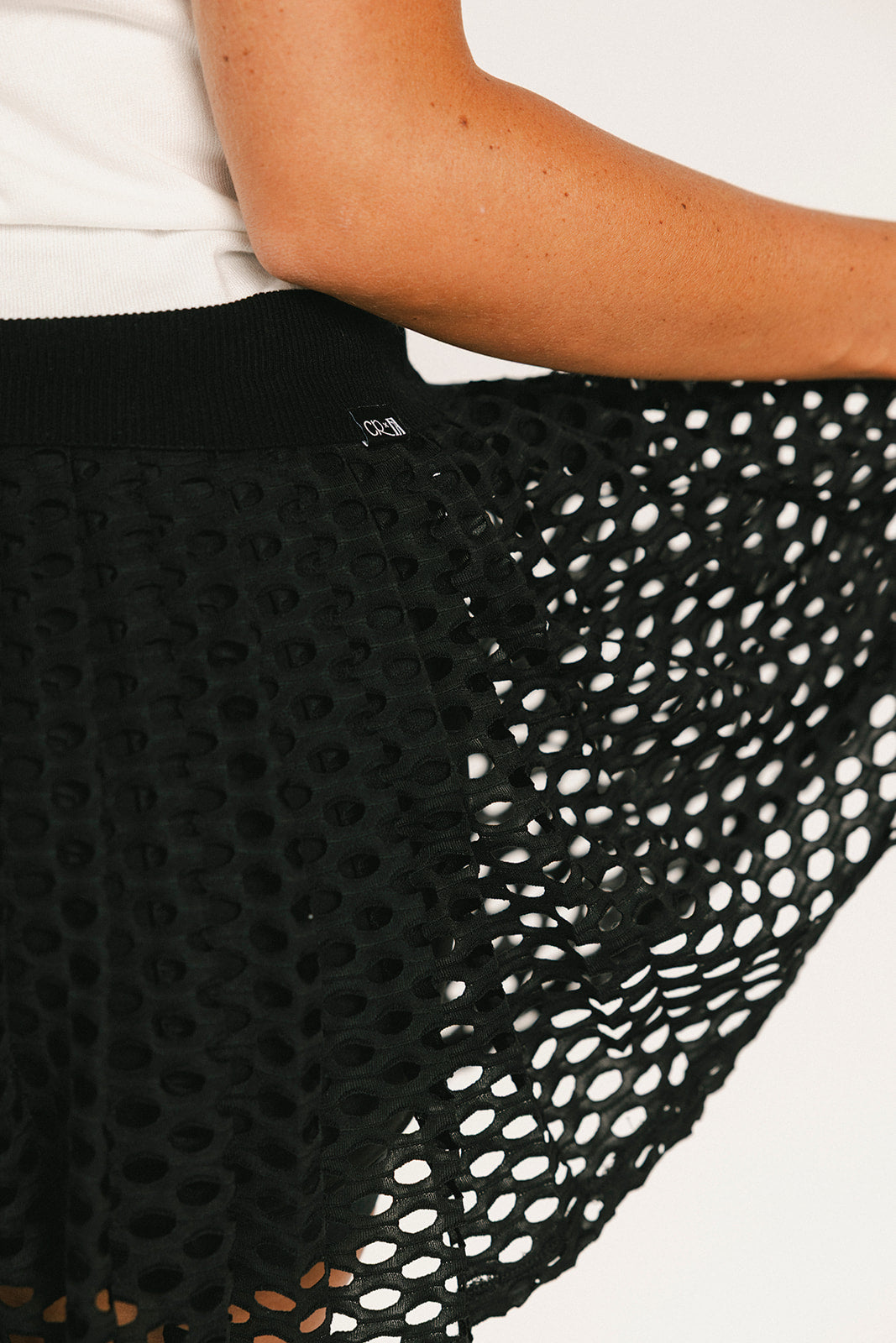 Meadow Mesh Skirt - Coal Black