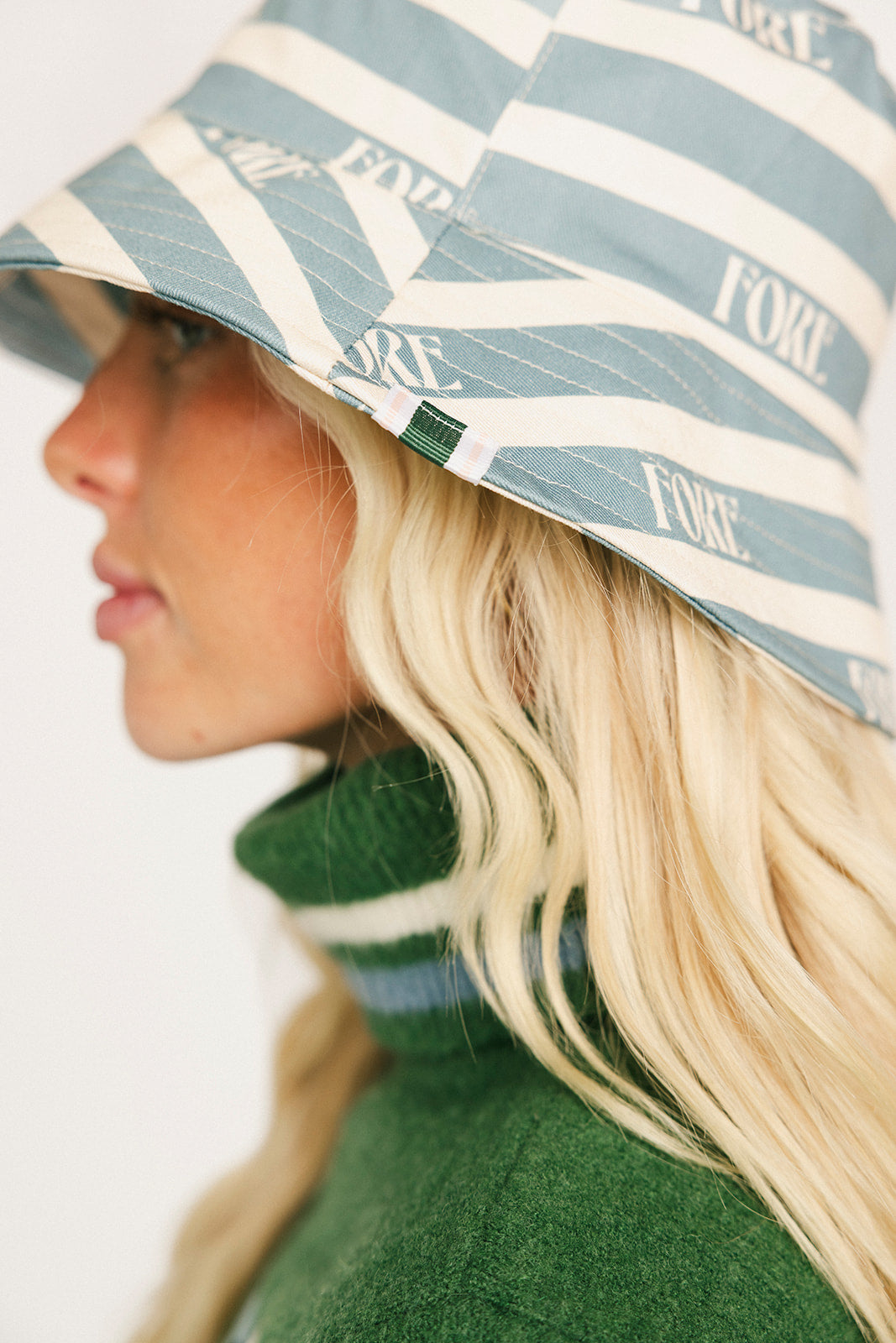 FAF（フェイク アス フラワーズ）KNIT BUCKET HAT Austi Bucket Hat - Smoke Blue/Angora Fore – foreall.com