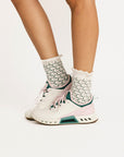 Maude Ruffle Sock - White Flamingo
