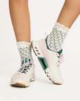 Maude Ruffle Sock - White Flamingo