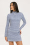 Indigo/White Checkered