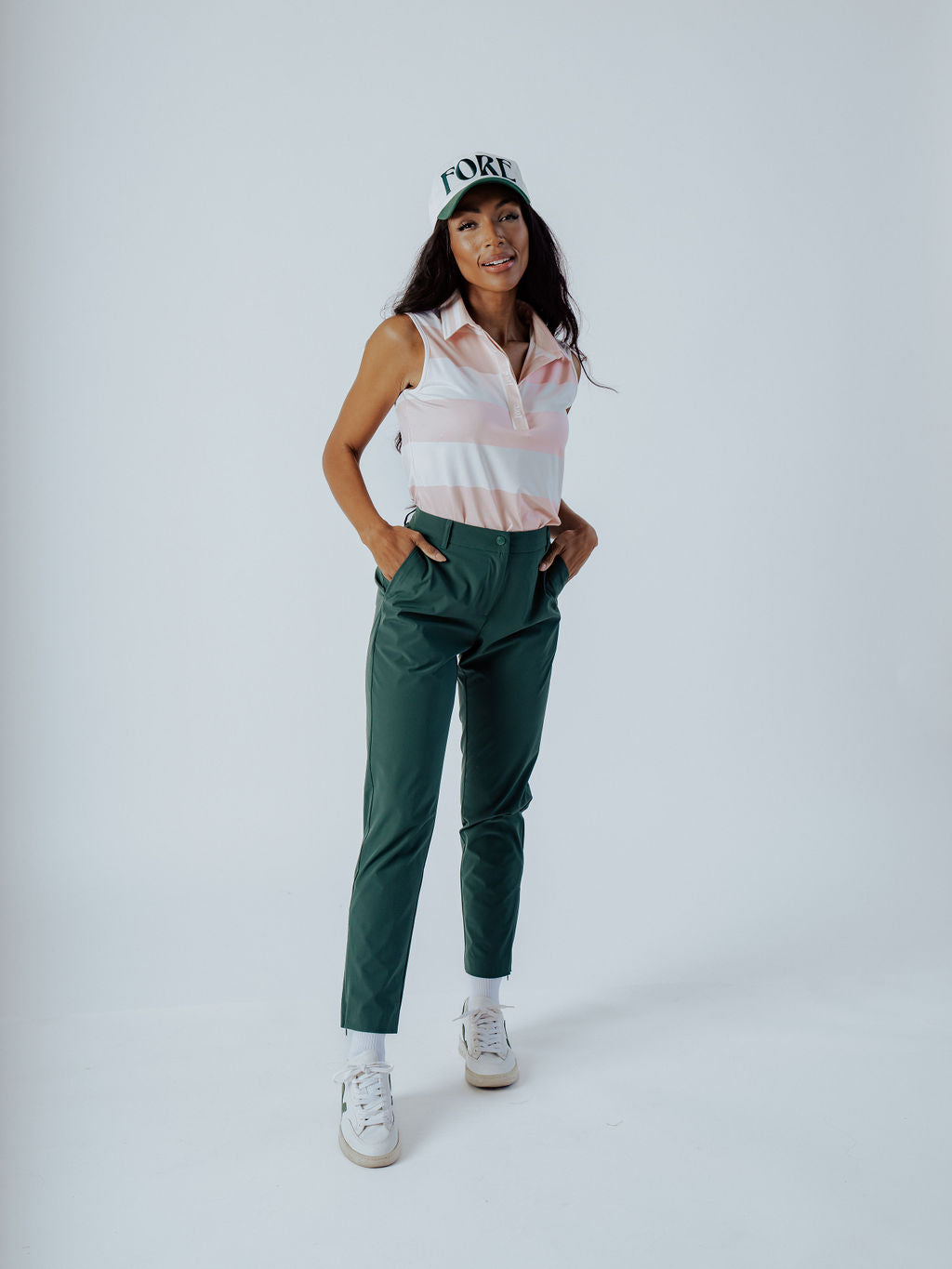 Club Moore Polo - Pink Stripes – foreall.com