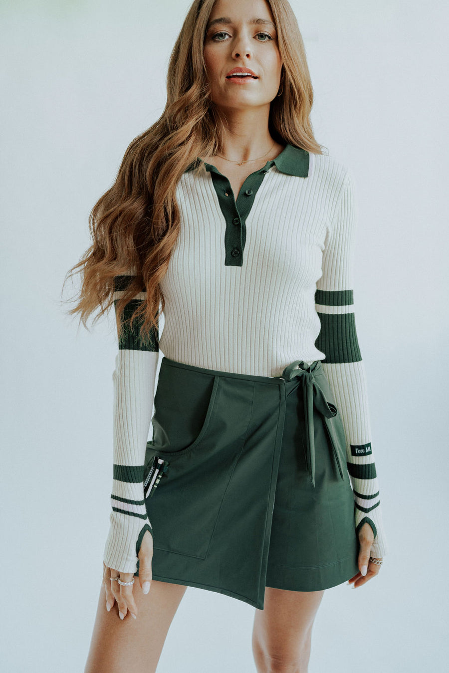 Royal Ribbed Long Sleeve Shirt Cream