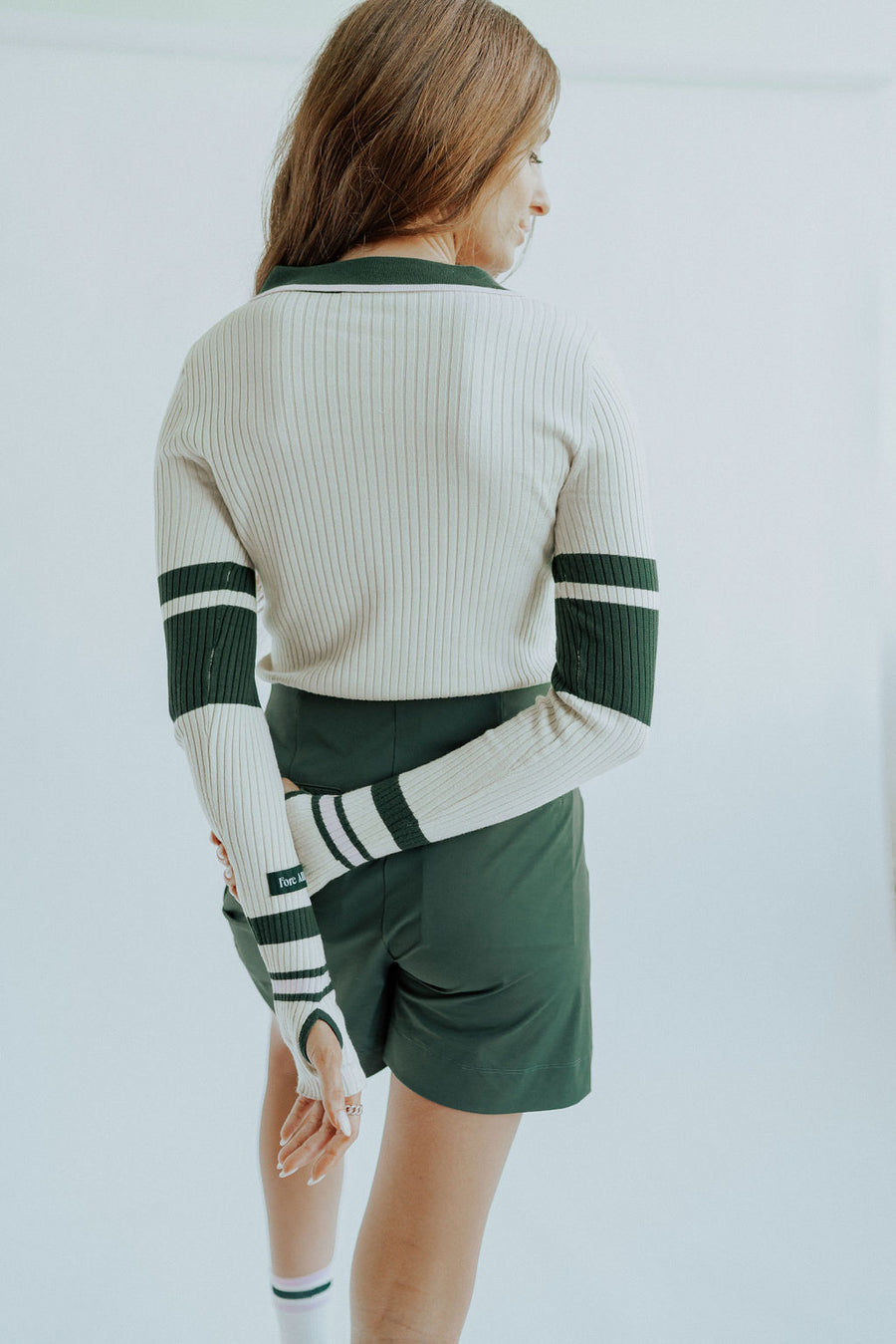 Royal Ribbed Long Sleeve Shirt Cream