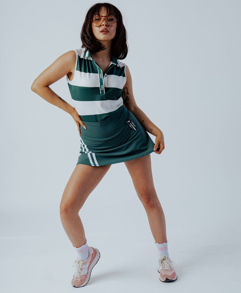 Club Moore Polo - Green Stripes – foreall.com
