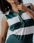 Club Moore Polo - Green Stripes