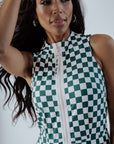 Erin Dress - Green Checkered