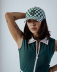 Cass Hat - Green Checkered