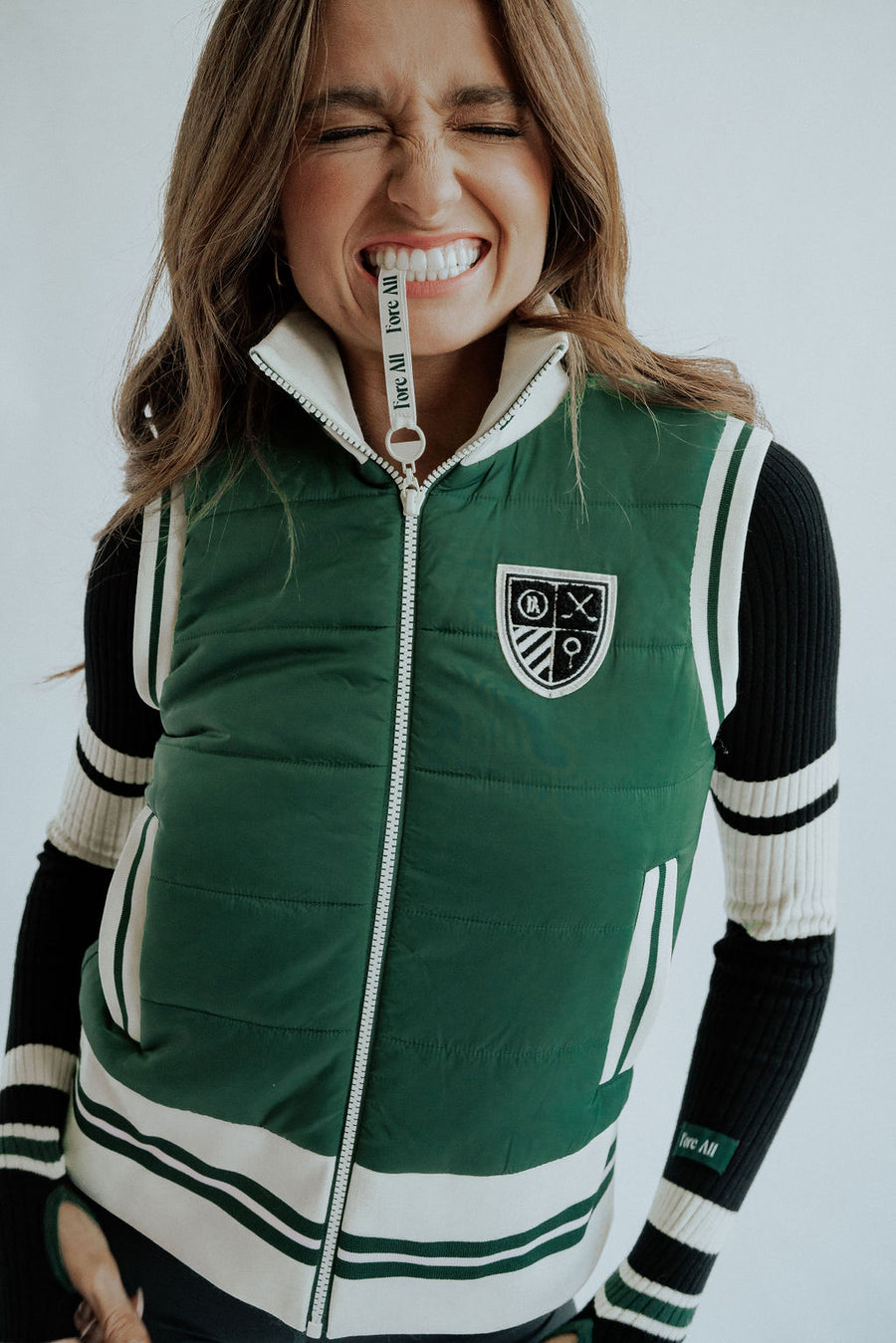 Mother Puffer Vest Green