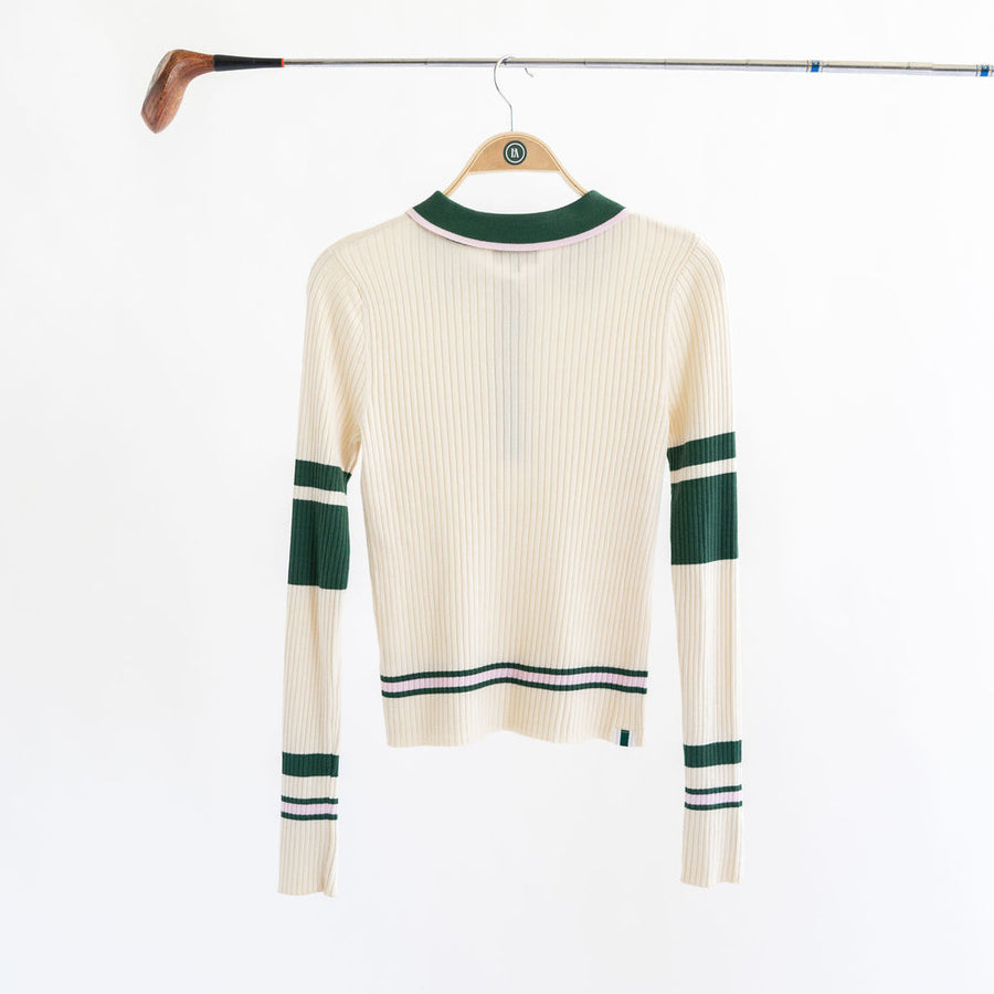 Royal Ribbed Long Sleeve Shirt Cream