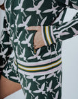 Flora Knit Jacket - Green Flamingo