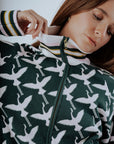 Flora Knit Jacket - Green Flamingo