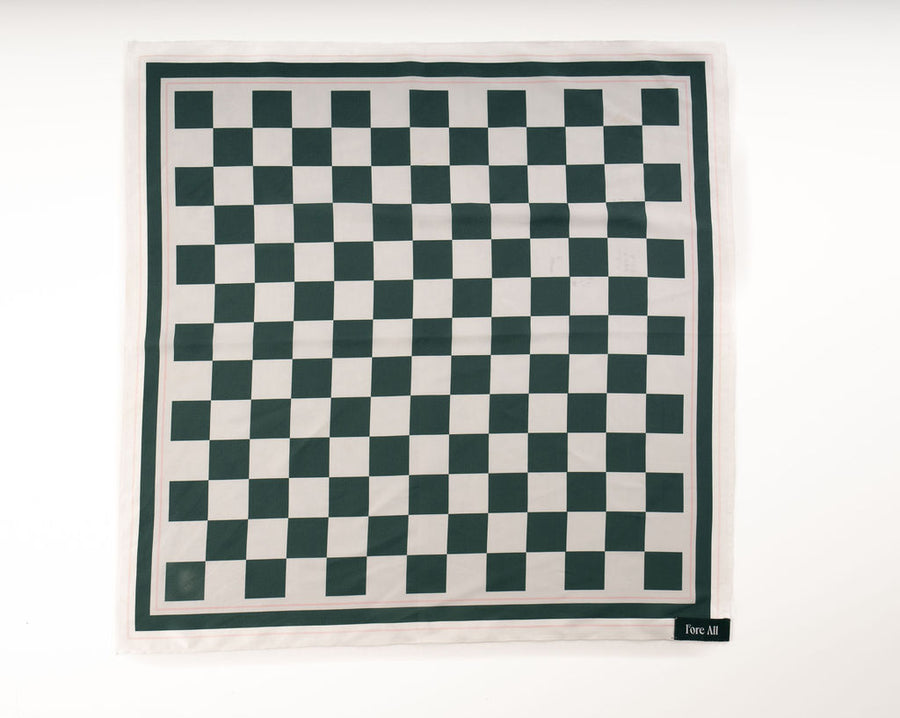 Hole in One Hanky - Green Checkered