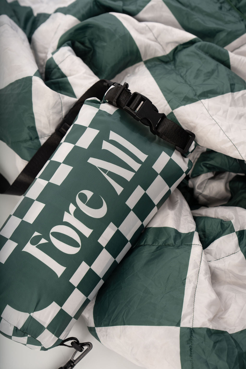 Mother Puffer Cart Blanket - Green Checkered