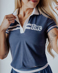 Retro Angie Polo - Indigo